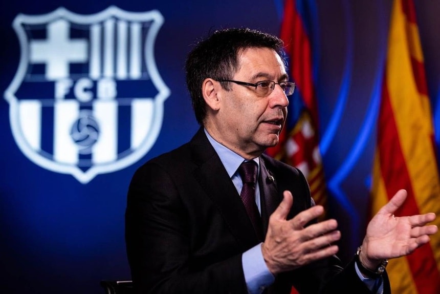 Cựu Chủ tịch Josep Bartomeu từ chức hồi tháng 10/2020 sau khi hứng chịu áp lực từ nhiều phía. Ảnh: Getty Images.