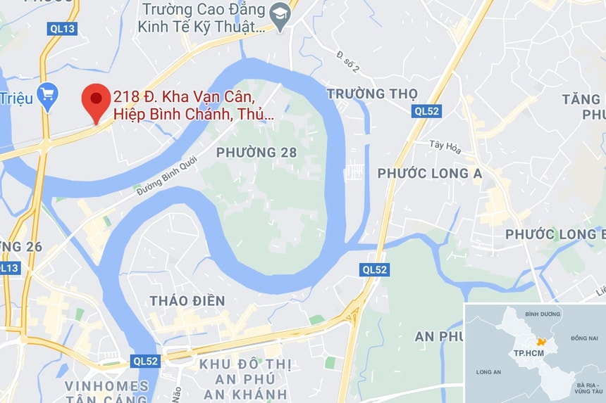 Hỏa hoạn xảy ra tại căn nhà trên đường Kha Vạn Cân, TP. Thủ Đức. Ảnh: Google Maps.