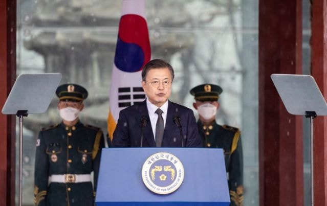 Tổng thống Hàn Quốc Moon Jae-in. Ảnh: Reuters