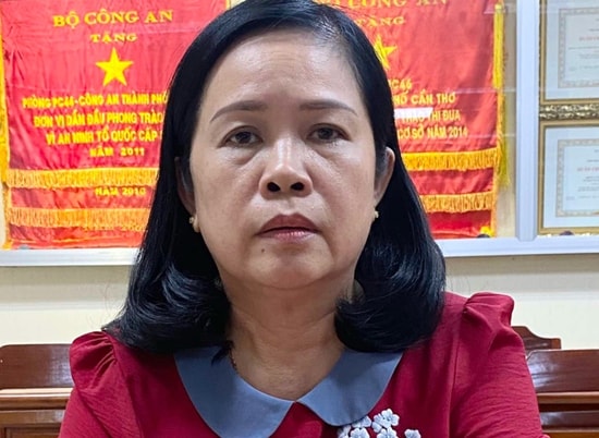 Bà Bùi Lệ Phi khi bị bắt. Ảnh: Cơ quan điều tra cung cấp