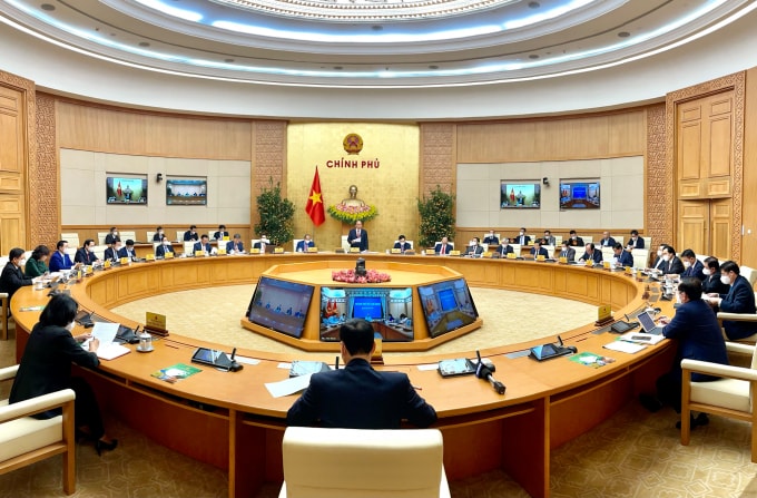 Toàn cảnh phiên họp Chính phủ thường kỳ tháng 2/2021.