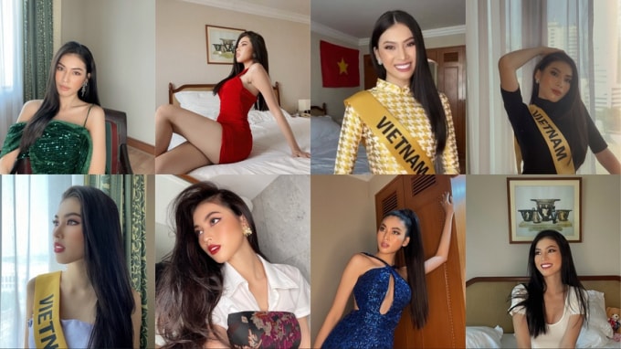 Ngọc Thảo tự tay make up, làm tóc và còn kiêm luôn vai trò photo để có những bức ảnh đăng tải.