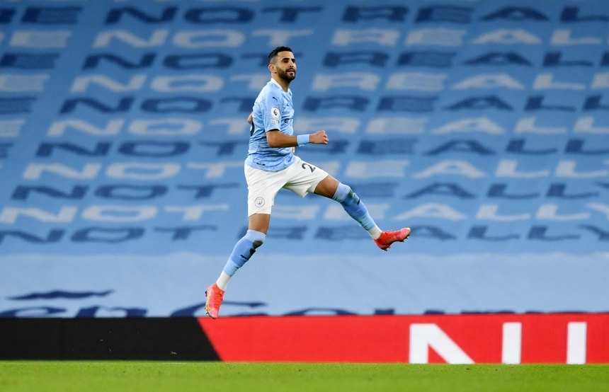 Mahrez góp công lớn giúp chủ nhà giải quyết trận đấu ngay từ hiệp một. Ảnh: Reuters