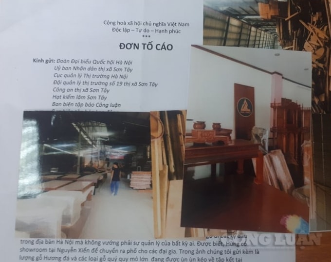 Đơn thư tố cáo gửi báo Nhà báo & Công luận