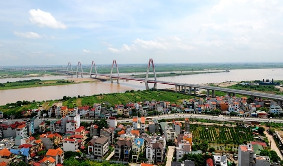 Quy hoạch phân khu sông Hồng sẽ tạo lập diện mạo đô thị hai bên sông Hồng. Ảnh: nhandan.com.vn.