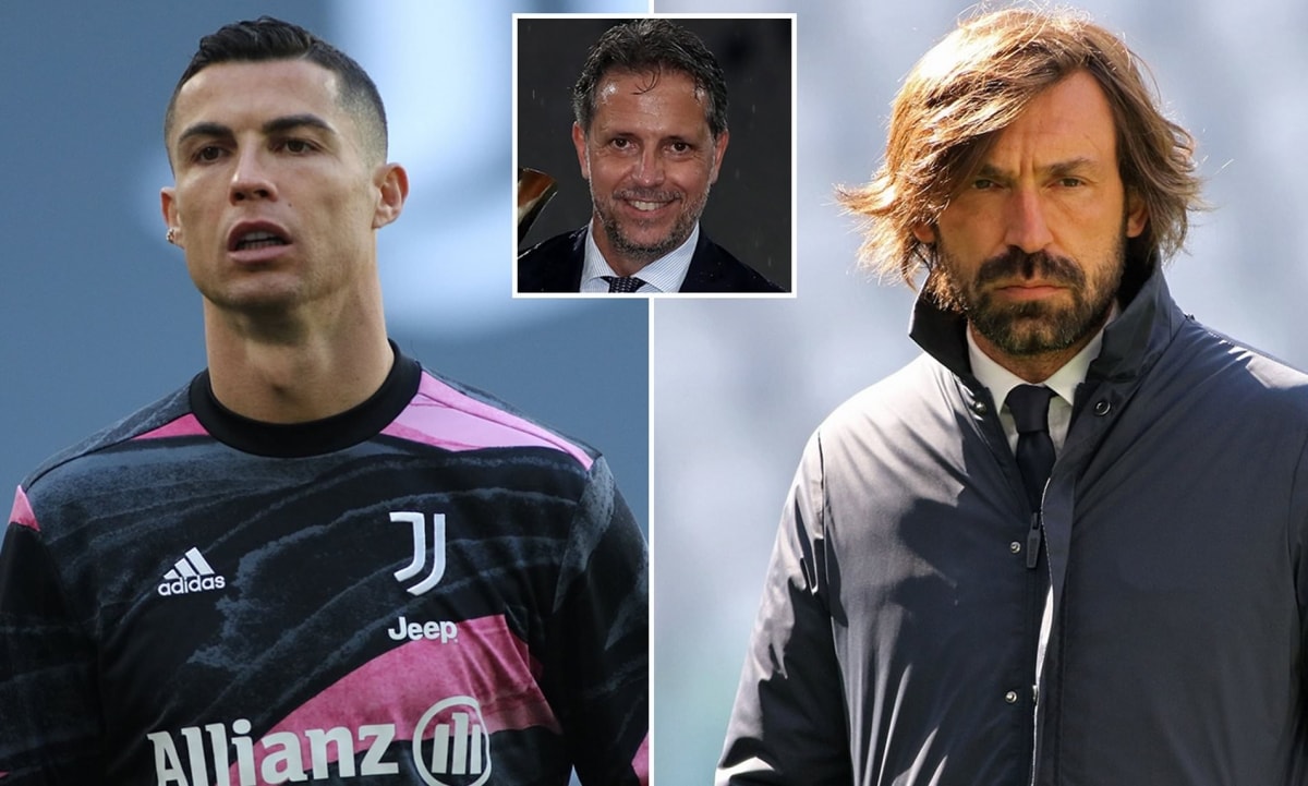 Giám đốc Fabio Paratici khẳng định Cristiano Ronaldo và HLV Andrea Pirlo sẽ tiếp tục gắn bó với Juventus. Ảnh: Daily Mail