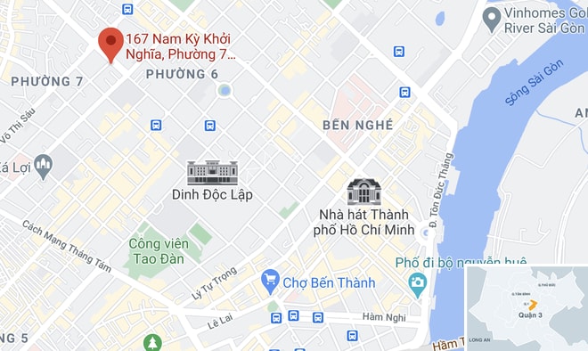 Vụ tai nạn xảy ra trên đường Nam Kỳ Khởi Nghĩa, quận 3. Ảnh: Google Maps