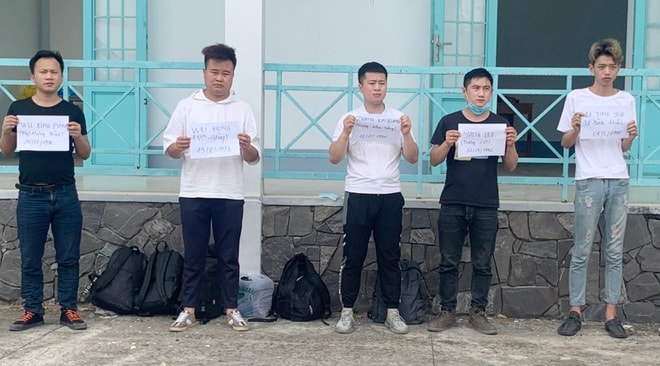5 người Trung Quốc nhập cảnh trái phép. Ảnh: Zingnews.vn