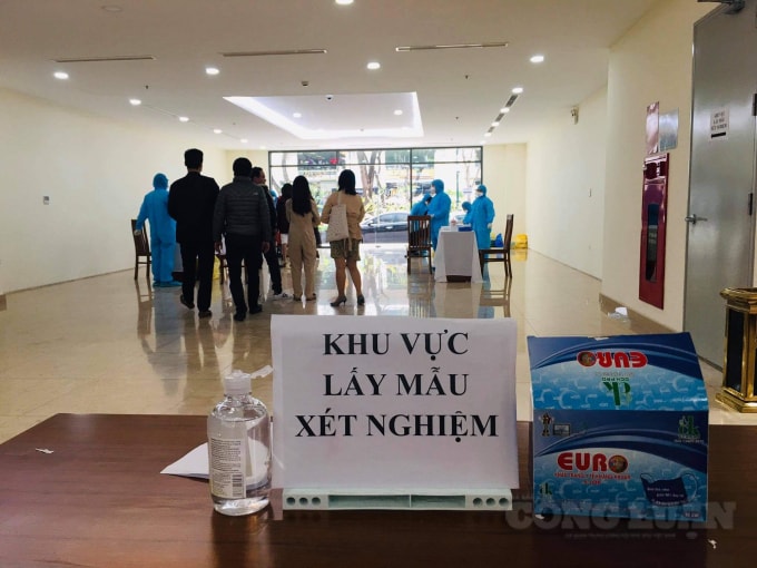 Khu vực lấy mẫu xét nghiệm.