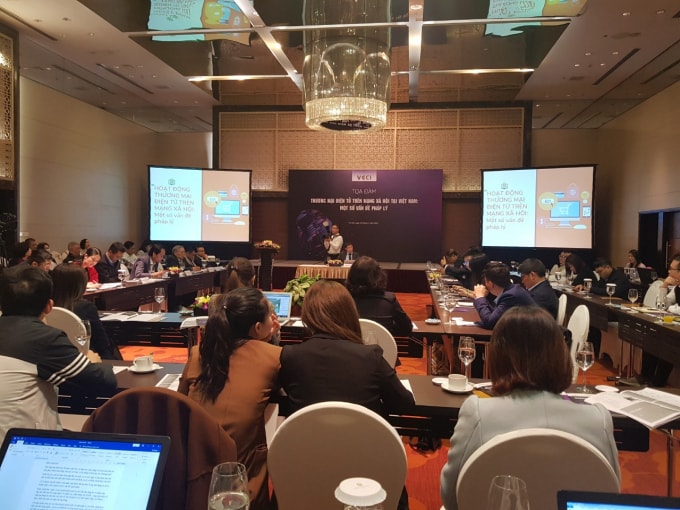 Toàn cảnh buổi Toạ đàm do VCCI phối hợp với Bộ Công Thương tổ chức. Ảnh KL