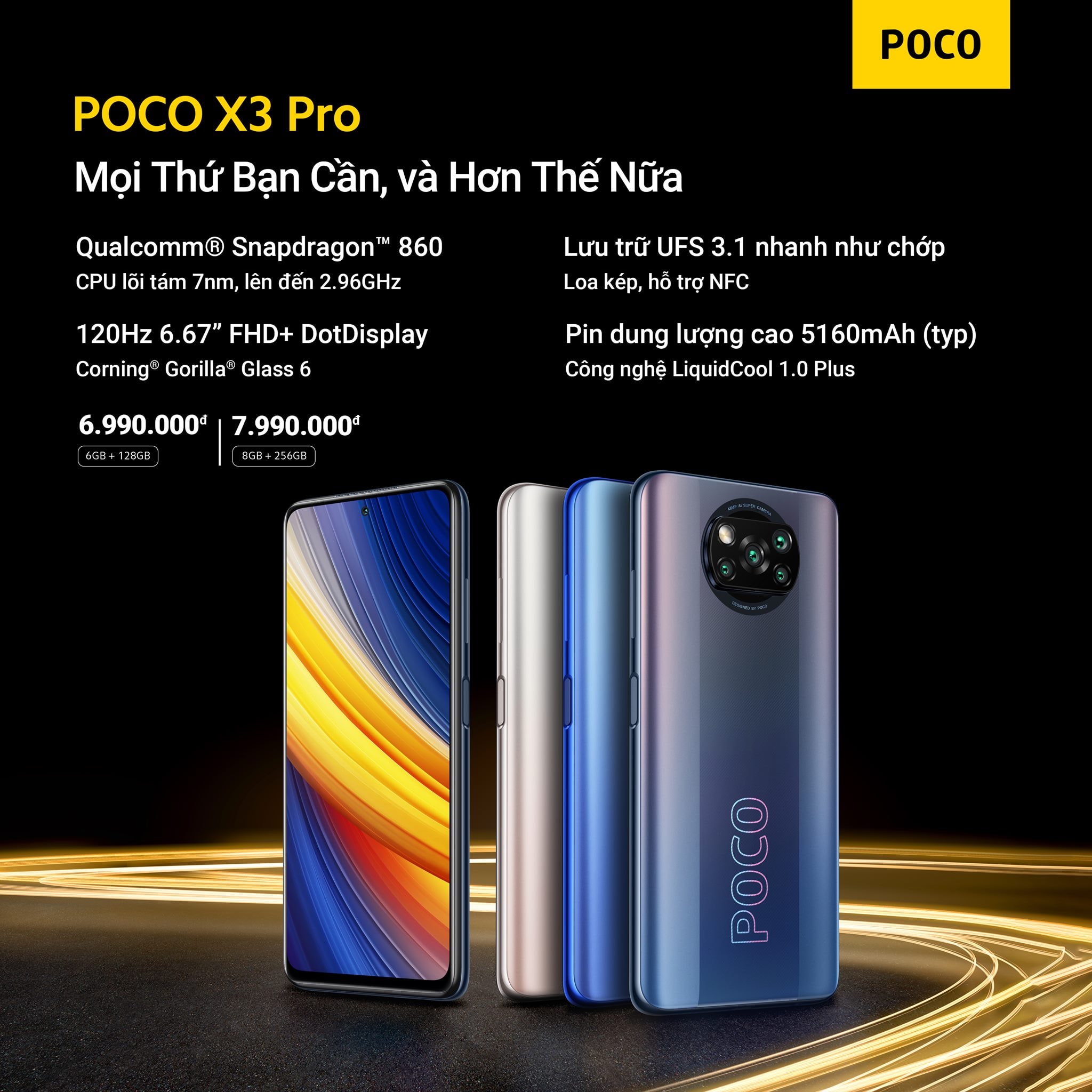 POCO X3 Pro ra mắt tại thị trường Việt Nam. Ảnh: POCO