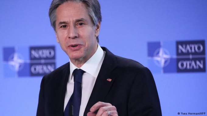 Ngoại trưởng Mỹ Antony Blinken cam kết thắt chặt quan hệ với NATO - Ảnh: AFP