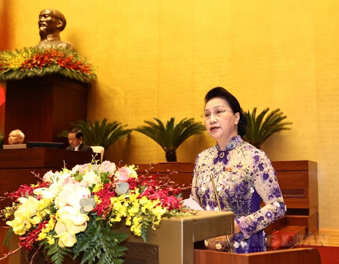 Chủ tịch Quốc hội Nguyễn Thị Kim Ngân đã phát biểu khai mạc Kỳ họp thứ 11 Quốc hội khóa XIV.