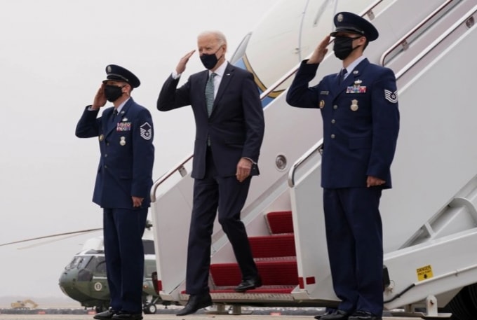 Hôm thứ Năm (25/3), Tổng thống Biden cho biết ông sẽ ngăn Trung Quốc vượt qua Mỹ để trở thành quốc gia hùng mạnh nhất thế giới, cam kết đầu tư mạnh mẽ để đảm bảo Mỹ giành ưu thế trong cuộc cạnh tranh giữa các nền kinh tế lớn nhất thế giới - Ảnh: Kevin Lamarque / Reuters