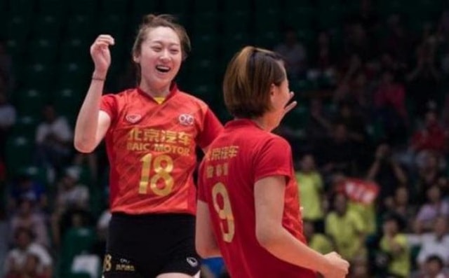 Qiao Ting trong màu áo đội bóng chuyền Trung Quốc. Ảnh: internet