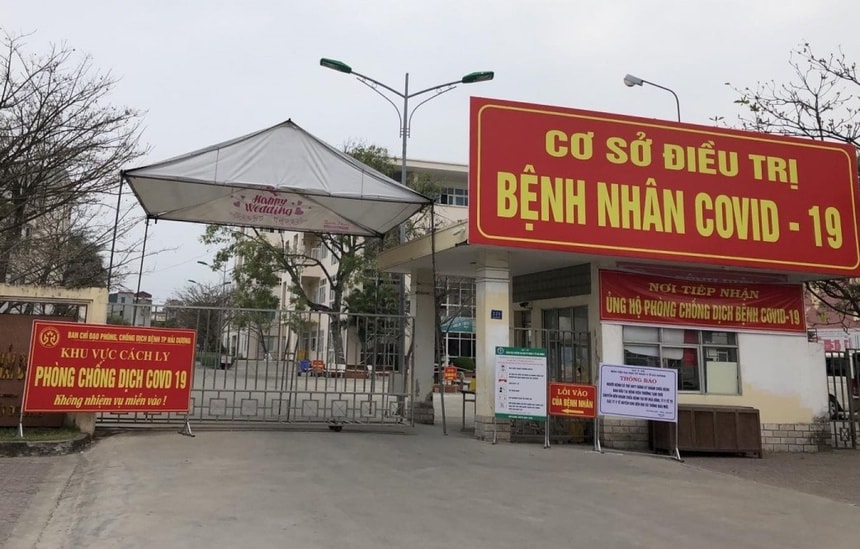 Bệnh viện trường Đại học Kỹ thuật Y tế Hải Dương giải thể sau 2 tháng điều trị cho bệnh nhân Covid-19. Ảnh: TL