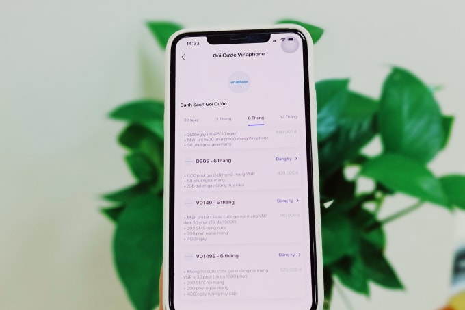 Mua các gói cước di động tiện lợi qua VNPT Pay.