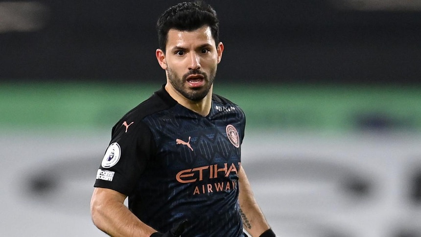 Sergio Aguero sẽ rời Man City sau khi mùa 2020/21 khép lại. Ảnh: Getty