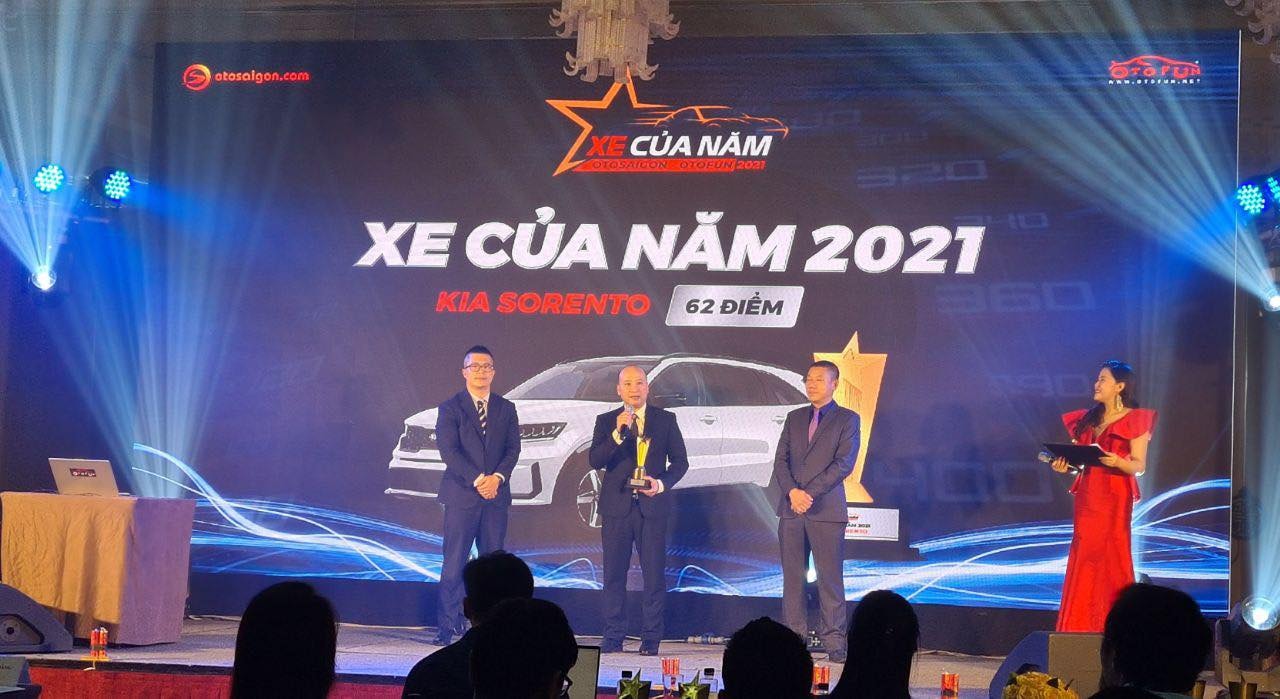 Danh hiệu XE CỦA NĂM 2021 thuộc về Kia Sorento. Ảnh: PV