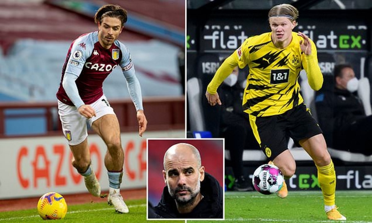 CLB Man City chi 200 triệu Bảng để chiêu mộ Haaland và Grealish. Ảnh: internet