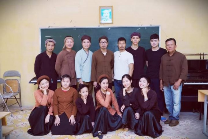 Học viên bộ môn Hát Xẩm – Trường Văn hóa Nghệ thuật và Du lịch Hải Phòng.