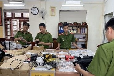 Các tang vật tại cơ quan công an