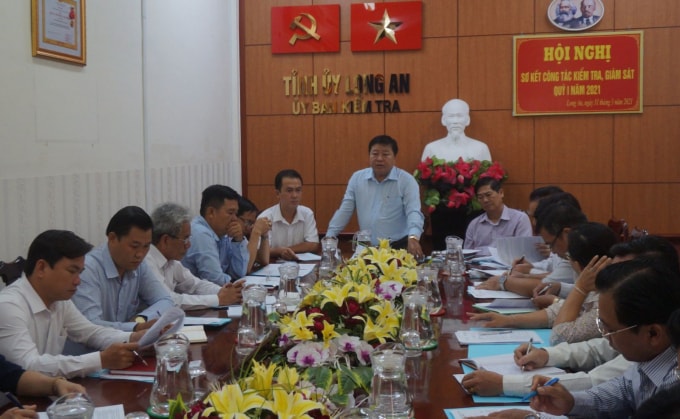 Hội nghị sơ kết quí I/2021 có Uỷ ban Kiểm tra các huyện, thị, thành phố tỉnh Long An