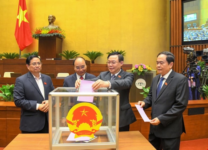 Lãnh đạo Nhà nước, Quốc hội, Chính phủ bỏ phiếu miễn nhiệm các chức danh tại kỳ họp thứ 11 Quốc hội khóa XIV.