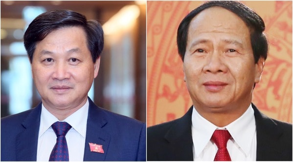 Ông Lê Minh Khái (trái) và ông Lê Văn Thành