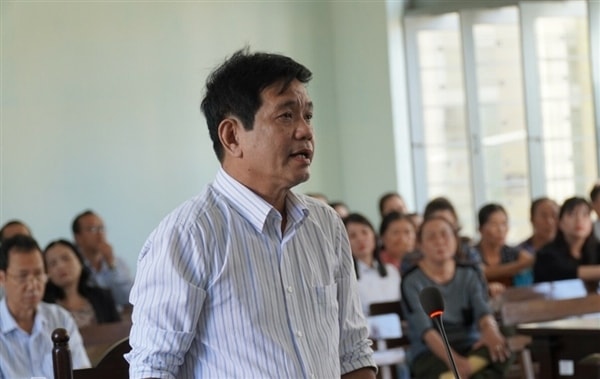Ông Nguyễn Quang Thời trong phiên tòa xét xử Nguyễn Duy Hiển ngày 14/7/2020