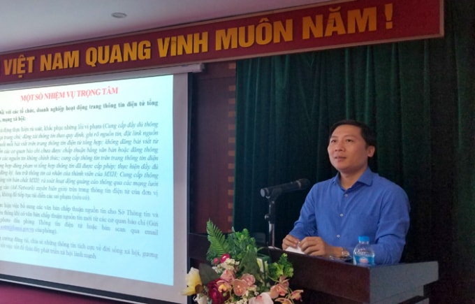 Giám đốc Sở TT&TT Hà Nội Nguyễn Thanh Liêm phát biểu kết luận hội nghị