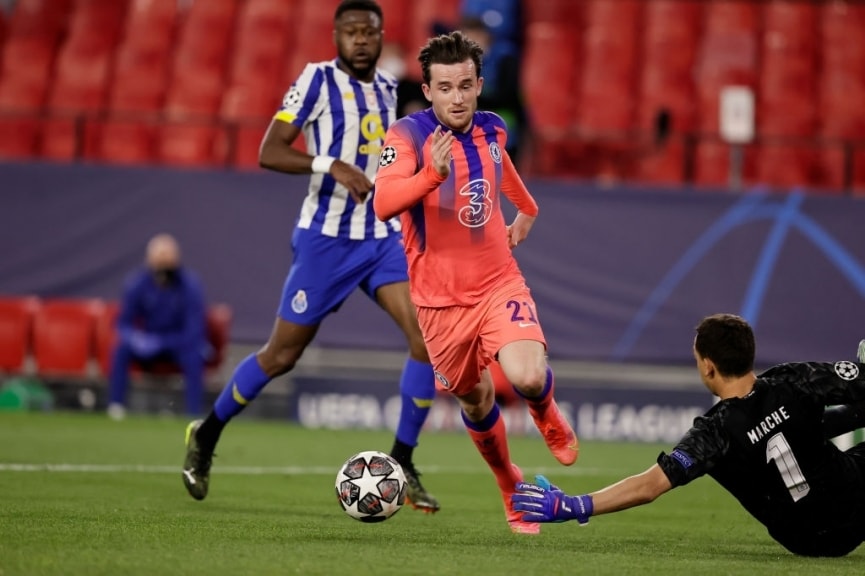 Chilwell vượt qua thủ môn để ghi bàn. Ảnh: Getty