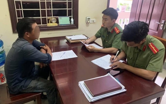 Nguyễn Văn Thái khai nhận tại cơ quan công an. Ảnh: dantri.com.vn