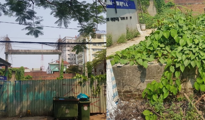 Nhếch nhác khu vực bên ngoài và bên trong của khu