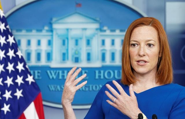 Thư ký Báo chí Nhà Trắng Jen Psaki cho biết Nga đang tập trung quân ở biên giới với Ukraine nhiều nhất kể từ năm 2014 - Ảnh: Reuters