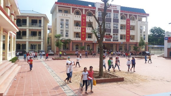 Hình ảnh trường THCS thị trấn Thắng (huyện Hiệp Hòa), nơi xảy ra sự việc. Ảnh: TL