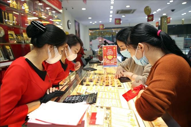 Giá vàng giảm khi báo cáo kinh tế Mỹ khả quan. Ảnh minh hoạ.