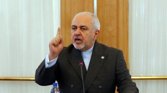 Ngoại trưởng Iran Mohammad Javad Zarif đổ lỗi cho Israel gây ra sự cố mất điện tại cơ sở hạt nhân Natanz hôm Chủ nhật (12/4) - Ảnh: EPA