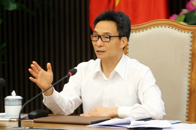 Phó Thủ tướng Vũ Đức Đam chủ trì cuộc họp.