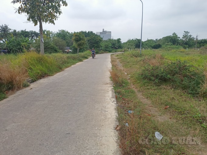 Con đường chính của dự án chỉ được Công ty Phi Long làm một nửa và bỏ hoang một nửa còn lại