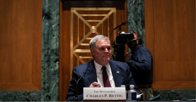 Ông Charles Rettig - Ủy viên Sở thuế vụ Mỹ (IRS). Ảnh: New York Times.
