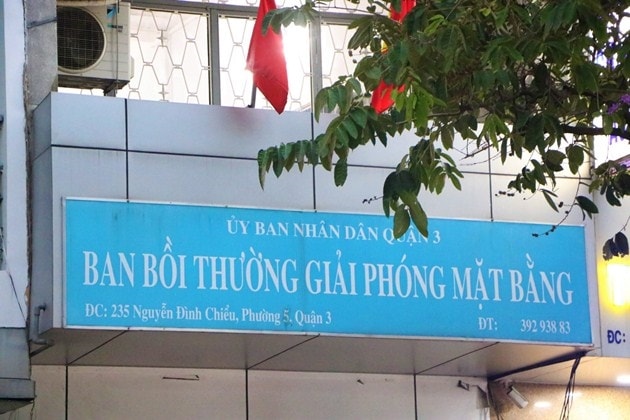 Nhiều vi phạm, thiếu sót tại Ban Bồi thường, giải phóng mặt bằng Quận 3. Ảnh: TL