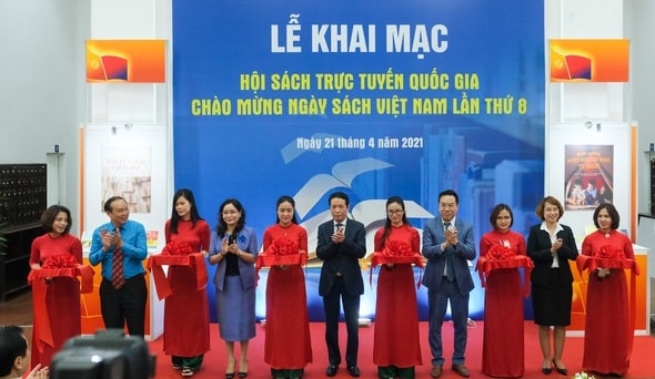 Lễ khai mạc Hội sách trực tuyến quốc gia 2021. Ảnh: Thanh Hà