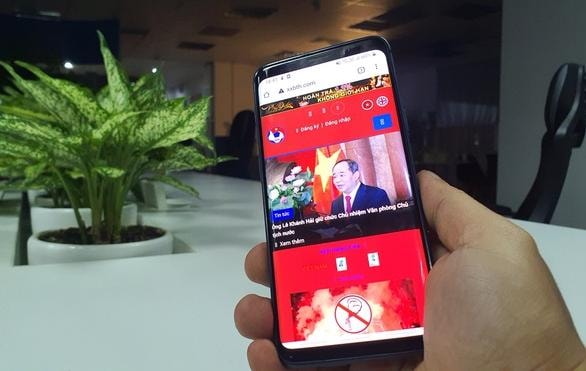 Website VFF bị giả mạo. Ảnh: internet