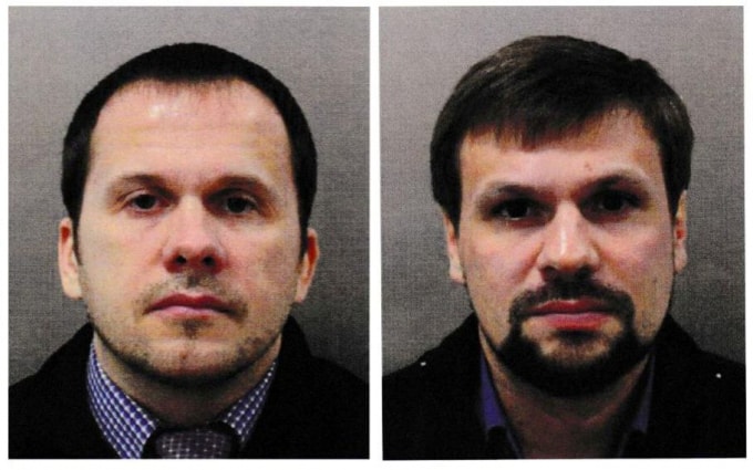 Hai người đàn ông có tên Alexander Petrov và Ruslan Boshirov đang được cảnh sát Séc tìm kiếm - Ảnh: Reuters