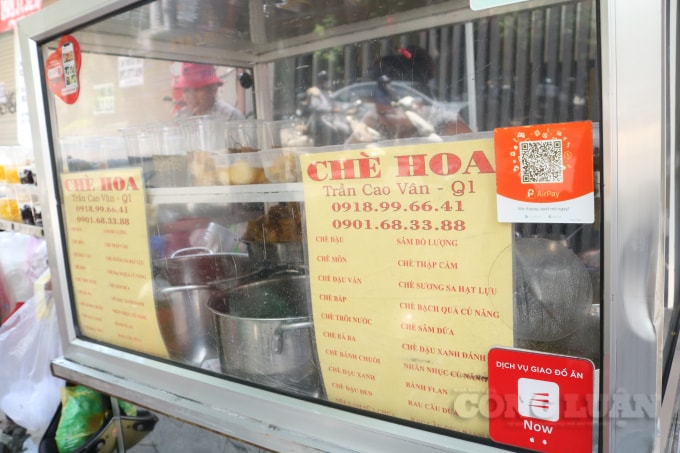 Xe chè Hoa có thực đơn đa dạng