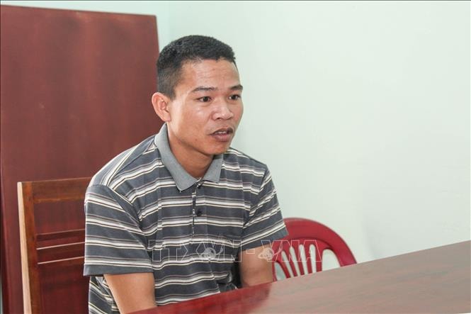 Lã Văn Hoa tại Cơ quan An ninh điều tra. Ảnh: TTXVN