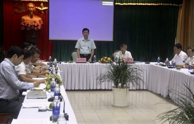 Thứ trưởng Bộ GT-VT Lê Anh Tuấn phát biểu tại buổi làm việc