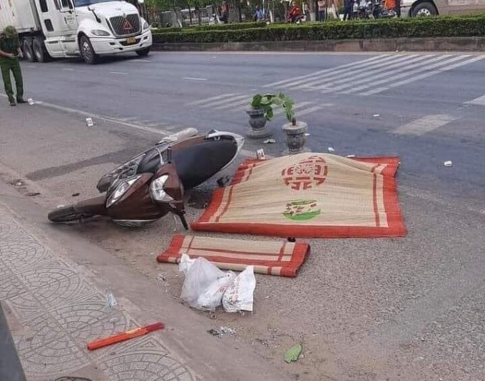 Hiện trường vụ tai nạn.