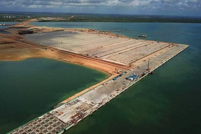 Cảng biển Lamu ở Kenya dự kiến sẽ đi vào hoạt động trong tháng 6 tới đây. Ảnh: Twitter.